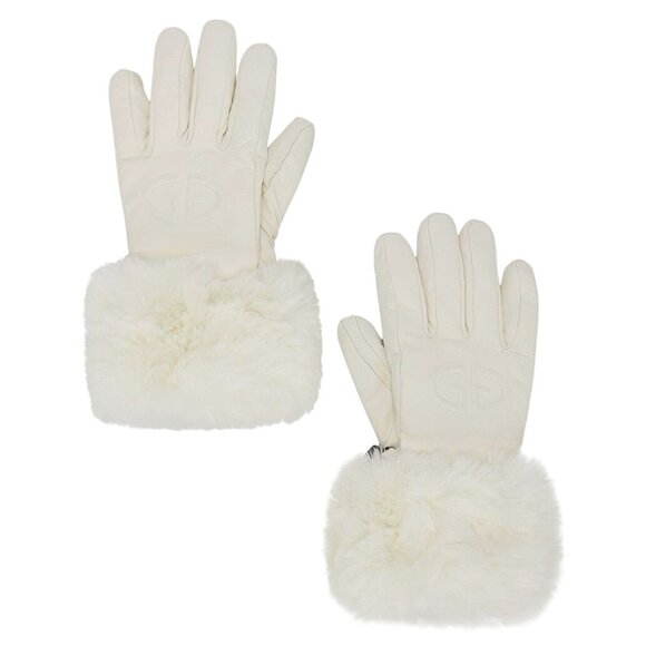 Goldbergh Accessories - Goldbergh Lady Gloves in Cream Size 7 Womens Faux Fur Winter Skiing Gloves
